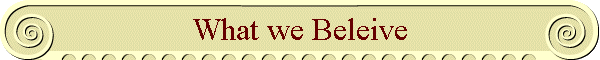 What we Beleive